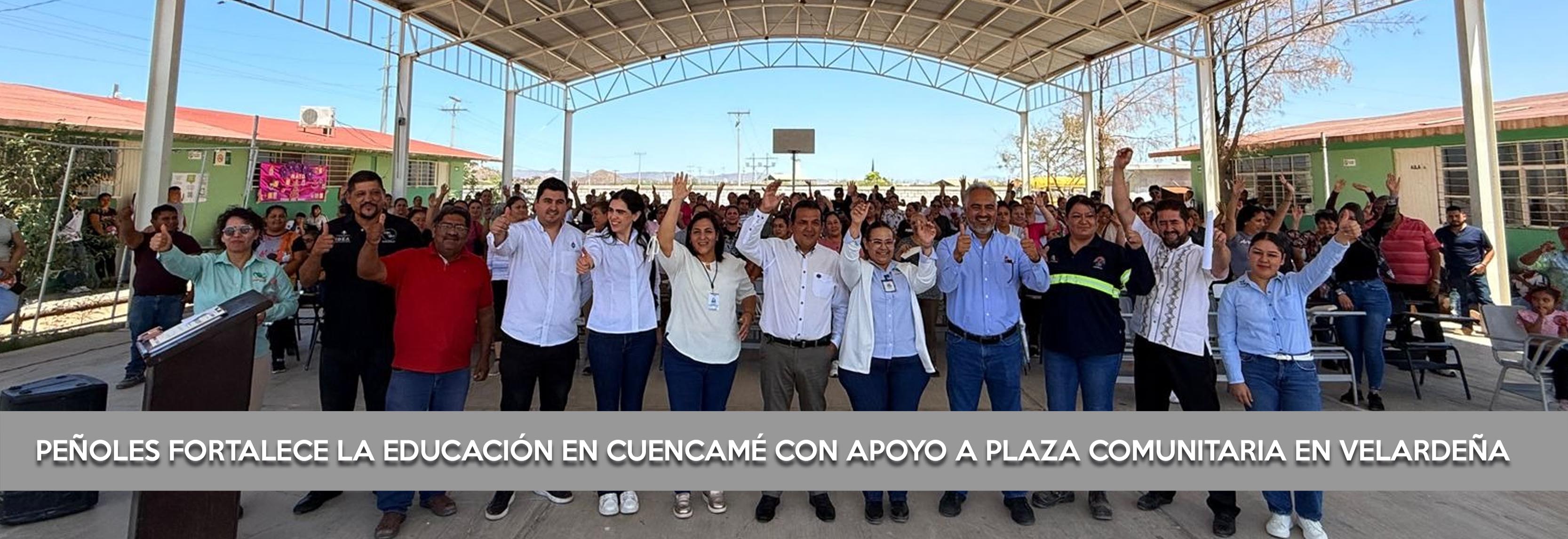 PEÑOLES FORTALECE LA EDUCACIÓN EN CUENCAMÉ CON APOYO A PLAZA COMUNITARIA EN VELARDEÑA